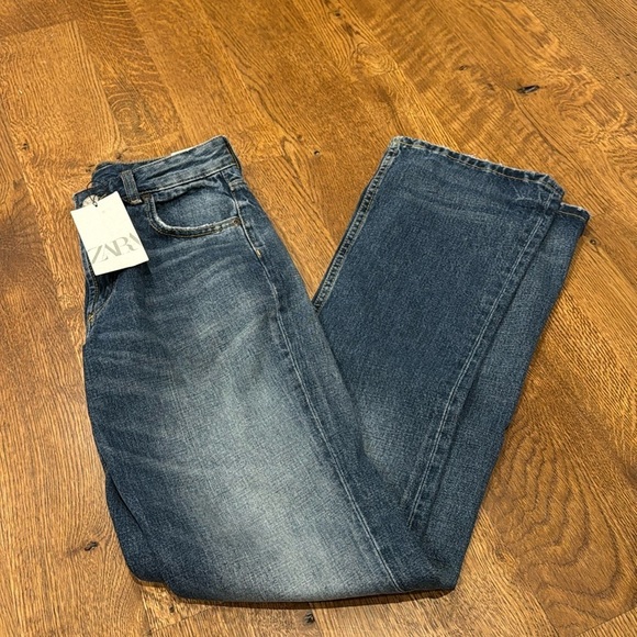 NWT Zara Women’s Boot Cut Jeans Blue Size 2 - Picture 1 of 7